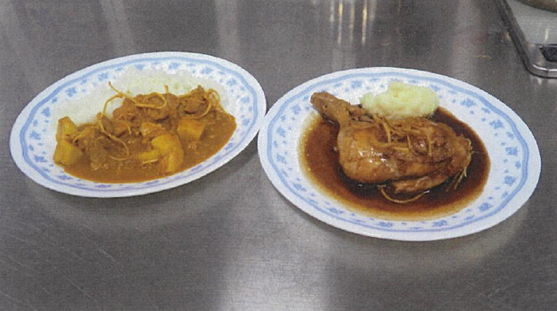 左:おたねにんじんとリンゴのカレー 右:おたねにんじんと鶏のビール煮